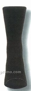 Solid Black Lacrosse/ Basketball Crew Heel & Toe Socks (13-15 X-large)