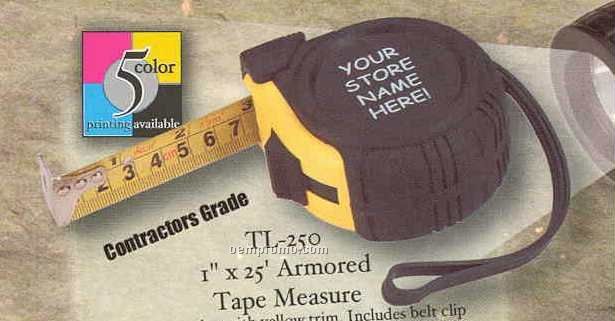 From 1" X 25" Armored Tape Measure