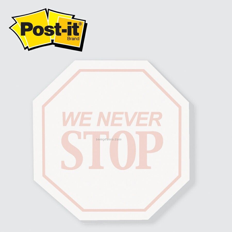 Medium Stop Sign Post-it Die Cut Notepad (25 Sheets/1 Color)