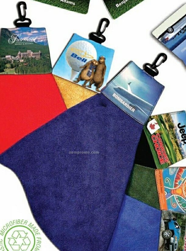Microfiber Golf Towel With Sublimation Header