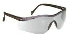 Single Piece Lens Wrap-around Safety Glasses W/ Silver Lens & Black Frame