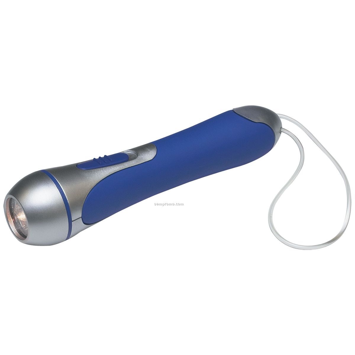 Tech Blue Flashlight W/ Rubber Grip