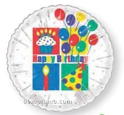 18" 4 Square Happy Birthday Balloon