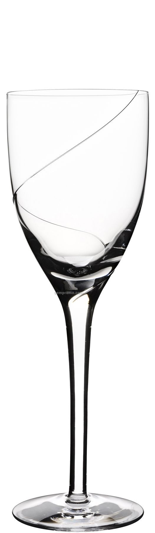 Line Glass Wine Stemware W/ Swirl Design By Anna Ehrner