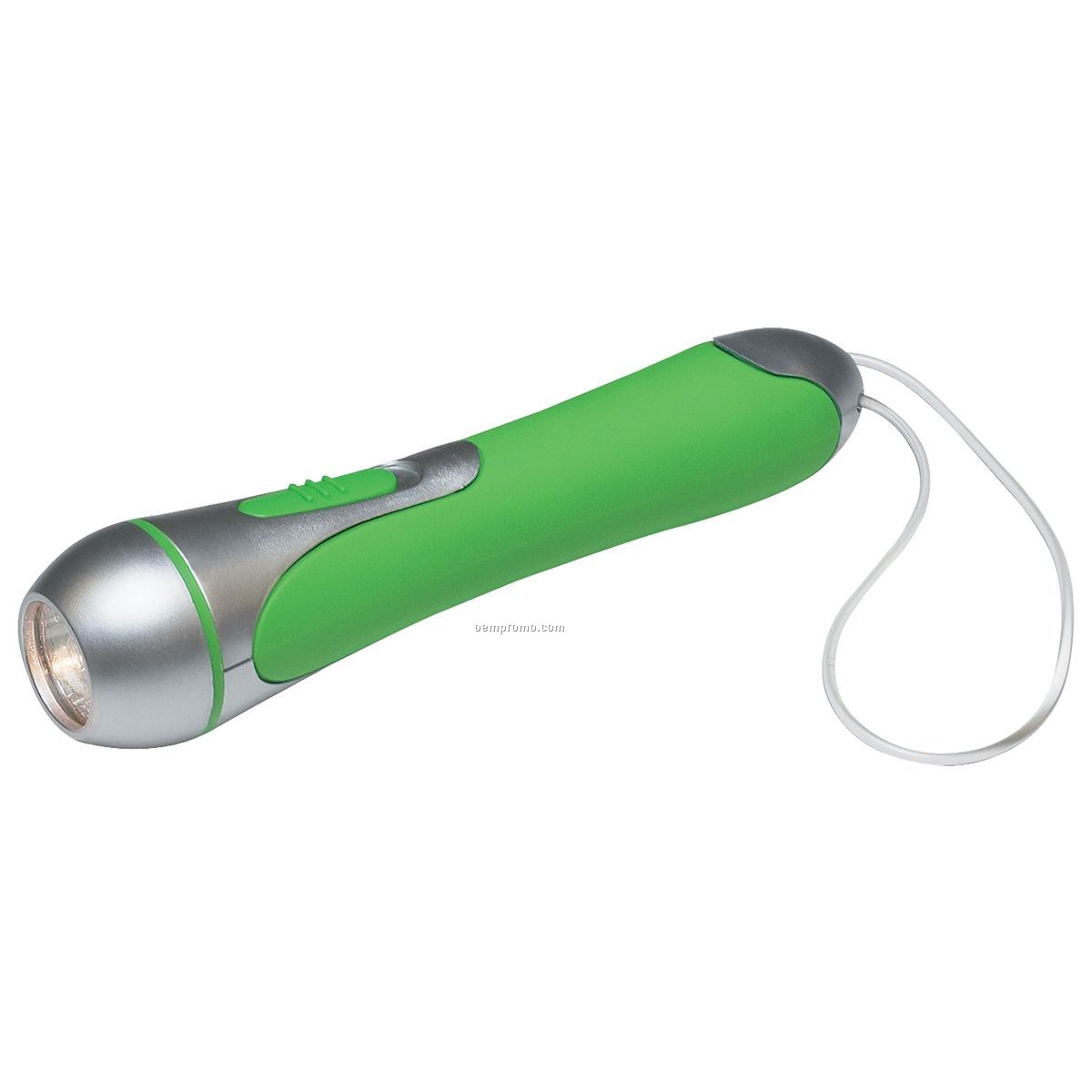 Tech Green Flashlight W/ Rubber Grip
