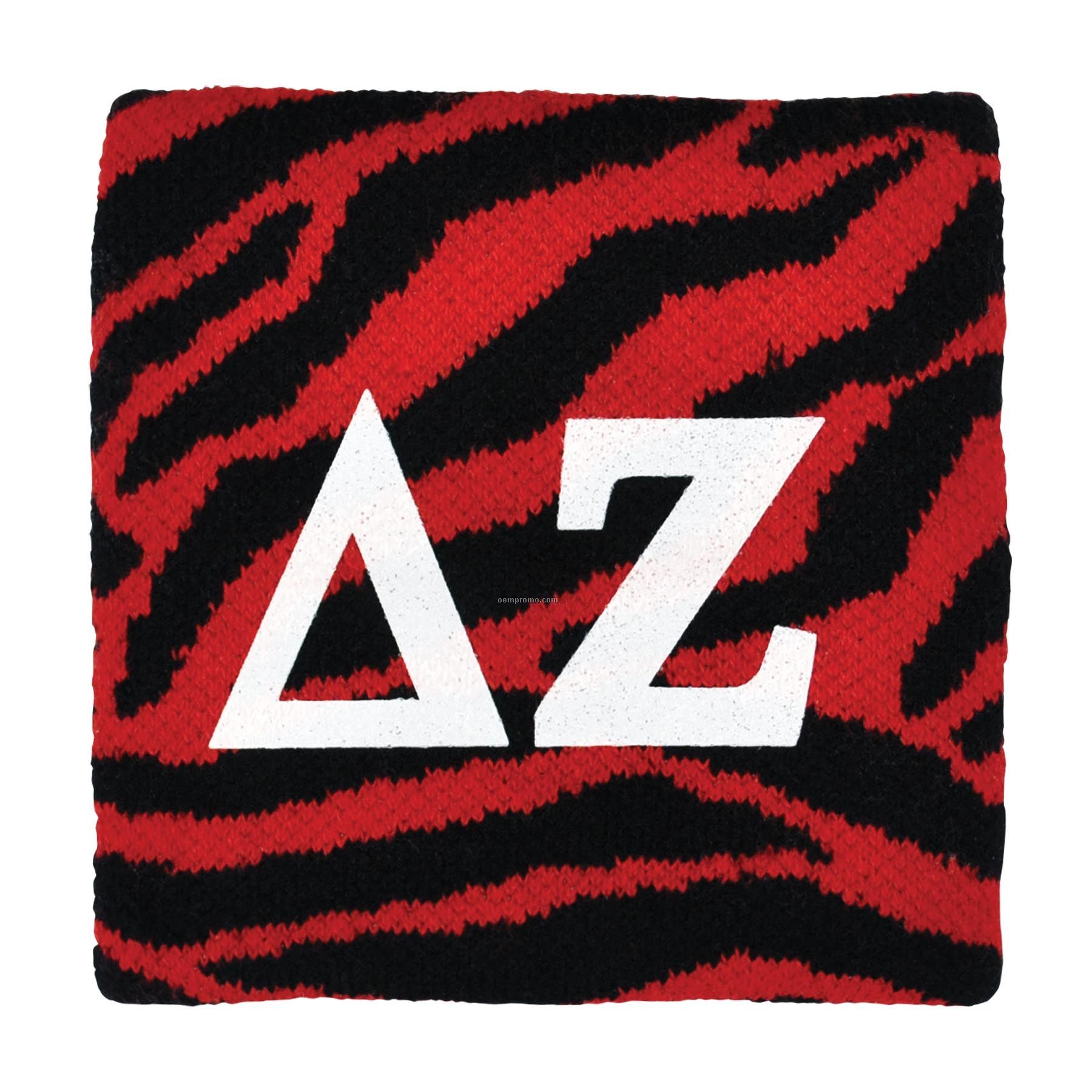 Zebra Wristband With 1-color Heat Transfer Or Printed Applique