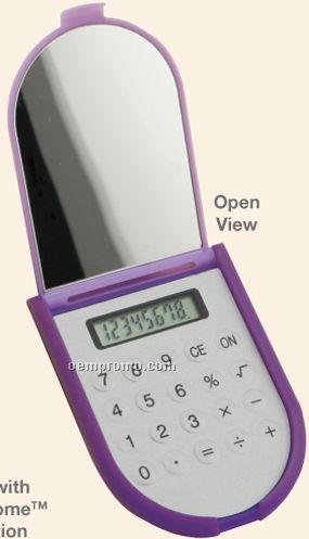 Compact Style Calculator With/ Mirror (Pad Print)