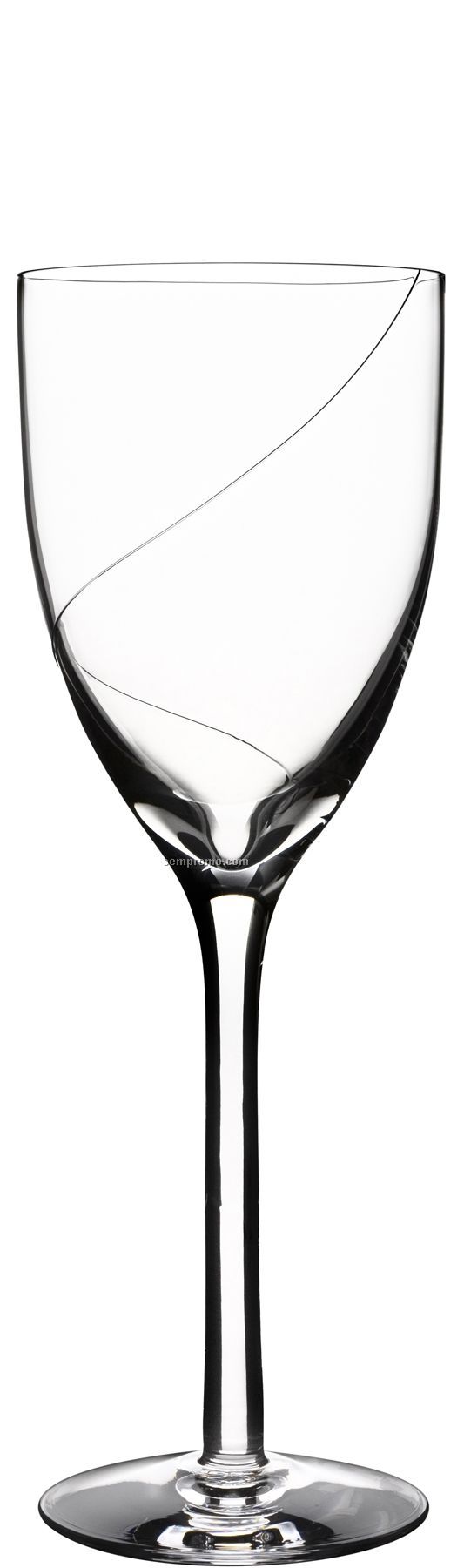 Line Glass Goblet Stemware W/ Swirl Design By Anna Ehrner