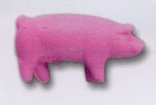 Pink Pig Stock Shape Pencil Top Eraser