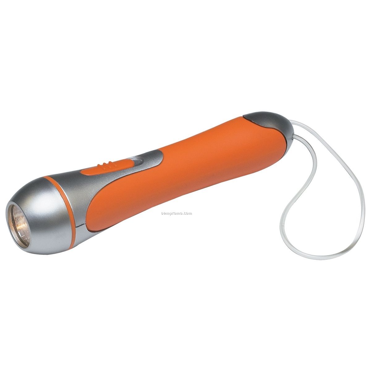 Tech Orange Flashlight W/ Rubber Grip