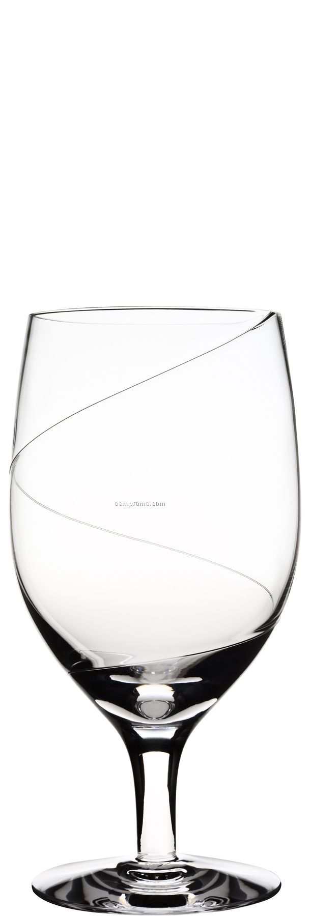 Line Glass Iced Beverage Stemware W/ Swirl Design By Anna Ehrner