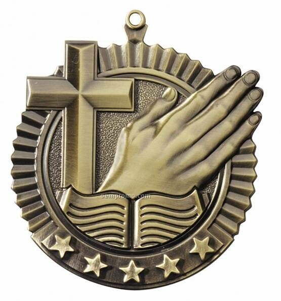 Medal, "Religion" Star - 2-3/4" Dia