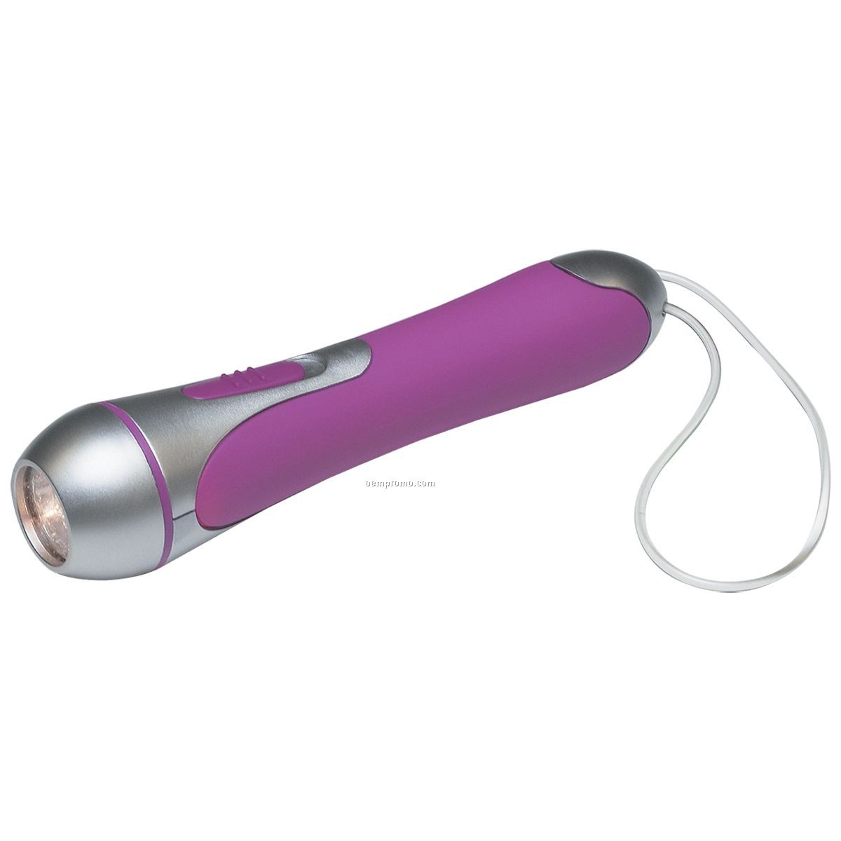 Tech Purple Flashlight W/ Rubber Grip