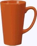 16 Oz. California Orange Vitrified Funnel Mug