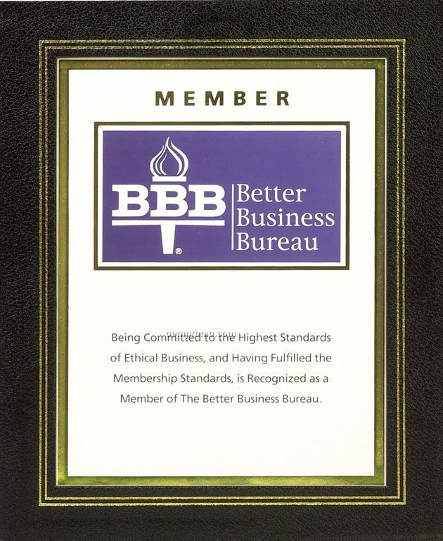 Black Leatherette Certificate Frame (11