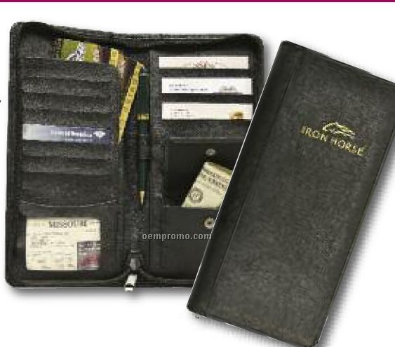 Business Essentials Zippered Travel Wallet