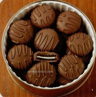 14 Oz. Chocolate Covered Cookies Designer Gift Tin