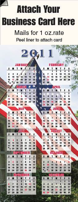 2011 Patriotic Adcal Magnetic Business Card Calendar