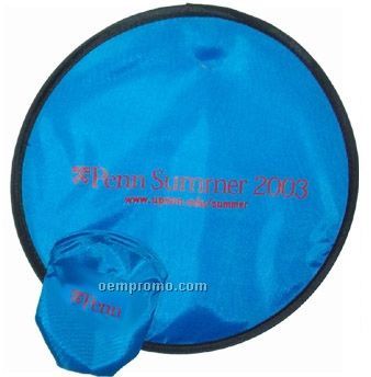 4 Color Process Fun Disk Collapsible Flying Disk With Imprinted Pouch (10")