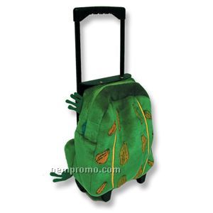 Custom Plush Frog Rolling Bag