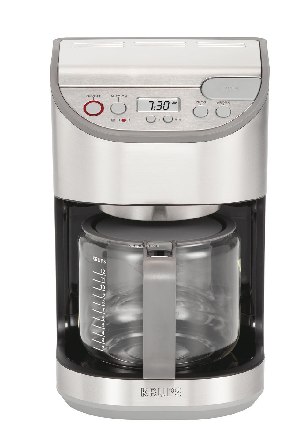 Krups 12 Cup Glass Stainless Steel Coffee Machine