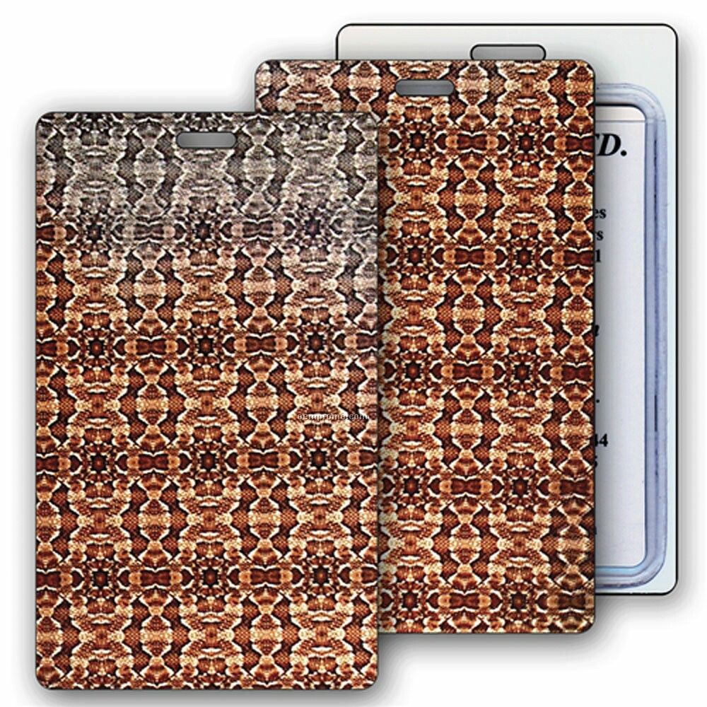 Lenticular Luggage Tags Change Colors (Snake Skin)
