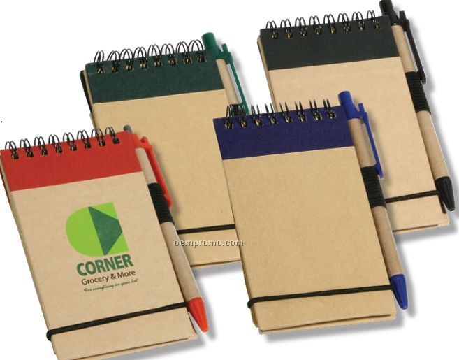 Think Green Recycled Notepad & Pen