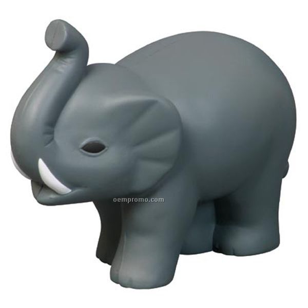 Elephant W/ Tusks Squeeze Toy