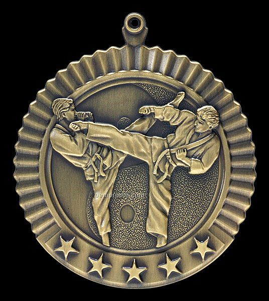 Medal, "Karate - Male" Star - 2-3/4" Dia.