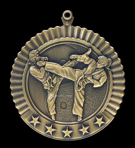Medal, "Karate - Female" Star - 2-3/4" Dia.