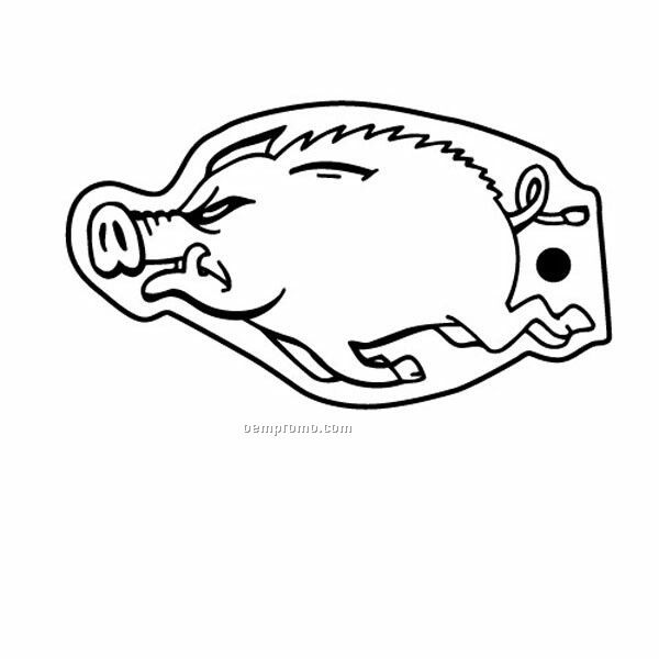 Stock Shape Collection Wild Hog Key Tag