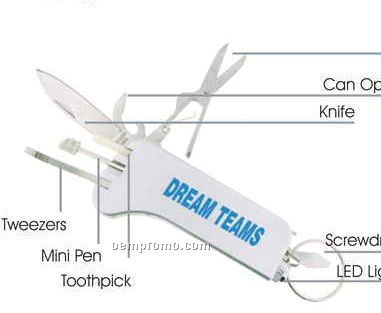 The Swiss Tool Multifunction Knife W/Light & Compass
