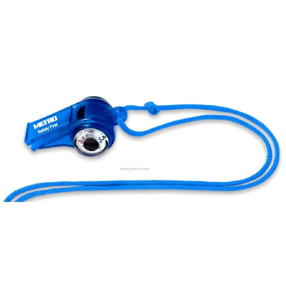 Whistle With Compass & Lanyard