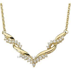 Ladies' 17" 14ky 5/8 Ct Tw Diamond Round Necklace