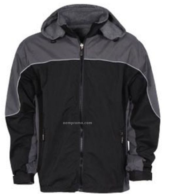 Microfiber Fleece Reversible Jacket W/Zip Off Hood