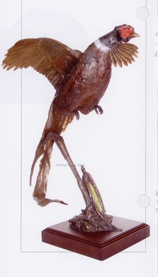 On The Wing Pheasant Sculpture (21.5")