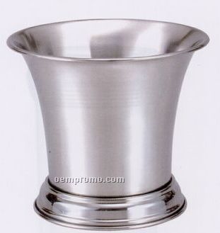 Small Stainless Steel Flared Wine Ice Bucket W/ Base