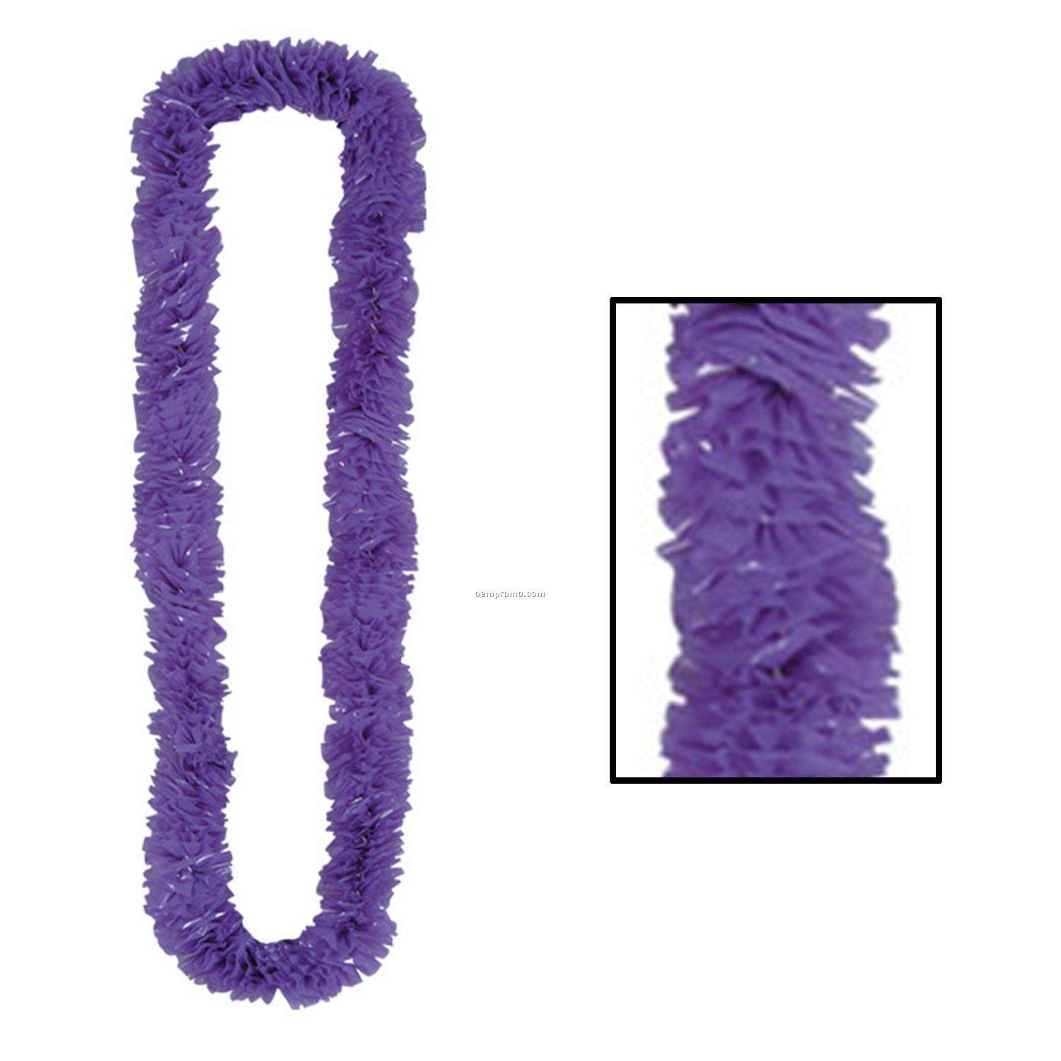 Soft Twist Solid Purple Poly Leis