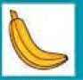 Stock Temporary Tattoo - Banana (1.5"X1.5")