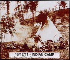 11"X14" Early American Tin Type Print - Indian Camp
