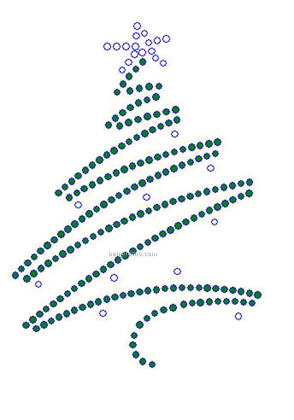 Christmas Tree Rhinestone Transfer