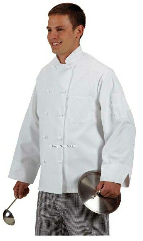 Cook's Classics Enhanced Fabric Chef Coat - White (5xl-6xl)