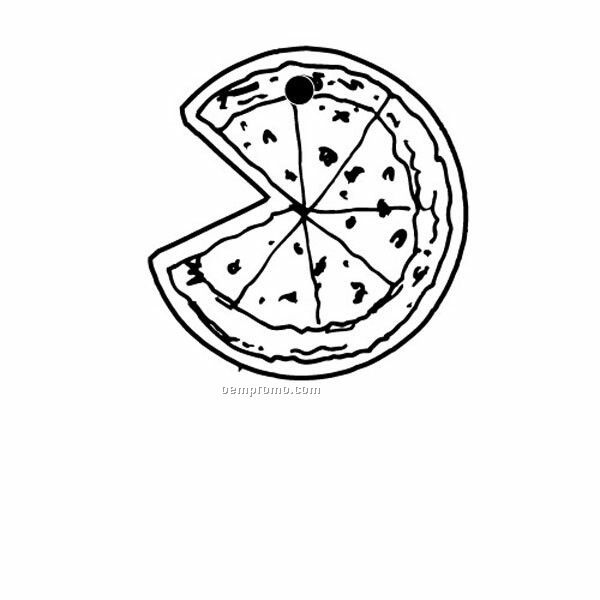 Stock Shape Collection Pizza W/ Missing Slice Key Tag