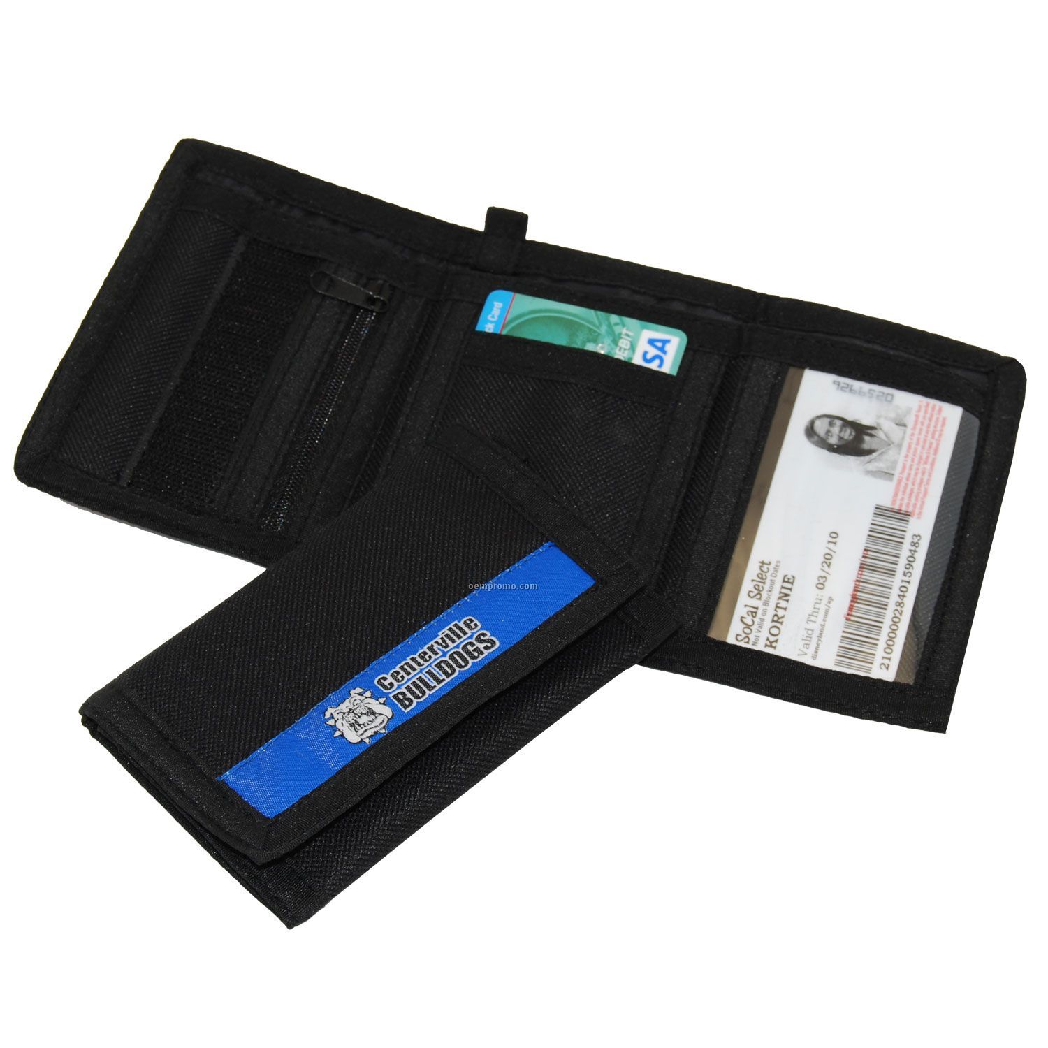 Tri-fold Velcro Wallet - Custom Woven