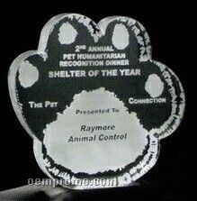 Acrylic Paperweight Up To 20 Square Inches / Paw Print