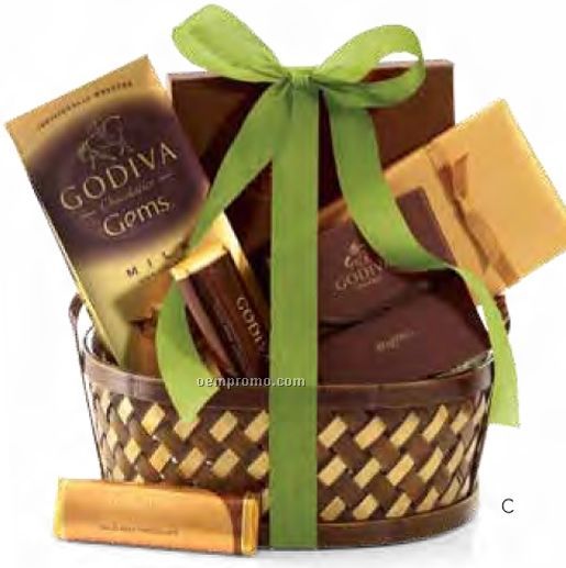 Chocolate Delights Gift Basket W/ Spring Ribbon