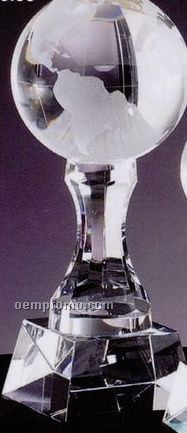 Large World Prism Optical Crystal Award (3 1/2"X10 3/4")