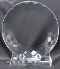 Plate Prism Optical Crystal Award W/ Trapezoid Stand (6")