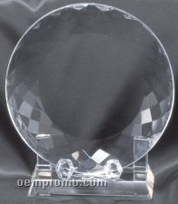 Plate Prism Optical Crystal Award W/ Trapezoid Stand (6