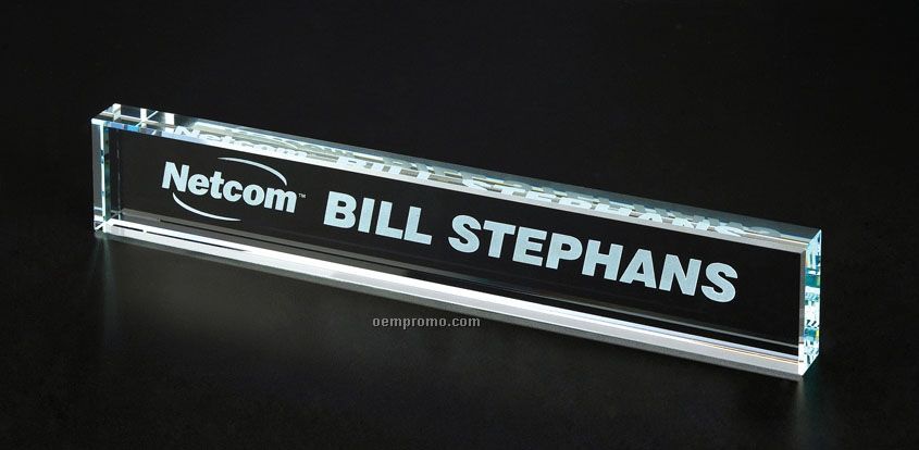 Starfire Clear Glass Name Plate